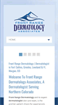Mobile Screenshot of frontrangedermatology.net